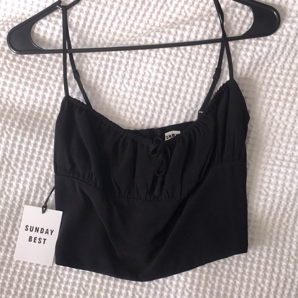 Aritzia’s Sunday Best Delilah crop bustier in black